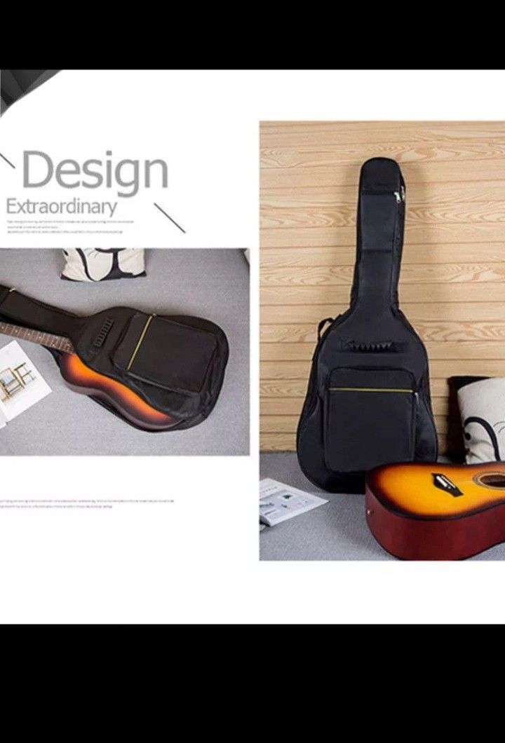 ChromaCast Pro Series Acoustic Guitar Padded Gig Bag CC-PS-APB-BAG, Color:  Black - JCPenney