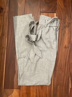 H&M Gray Trousers with Belt/Tie