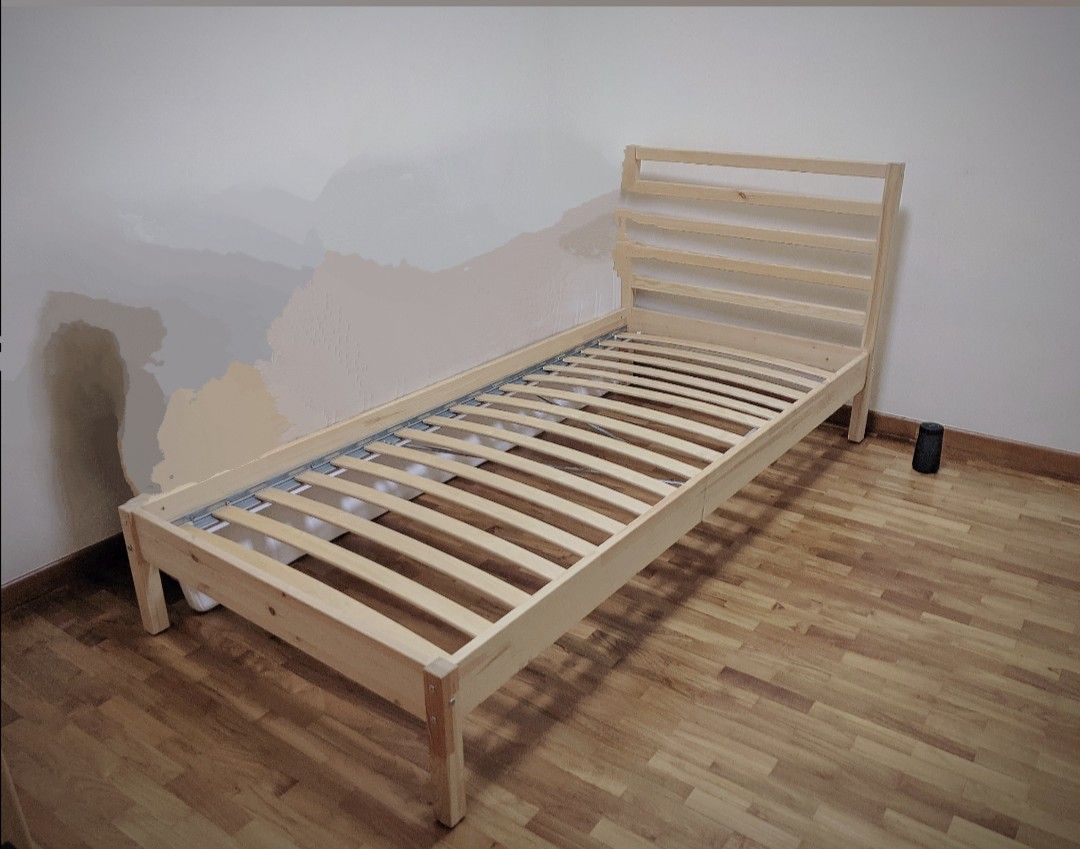 Ikea Tarva Single Bed Frame with Slat, Furniture & Home Living