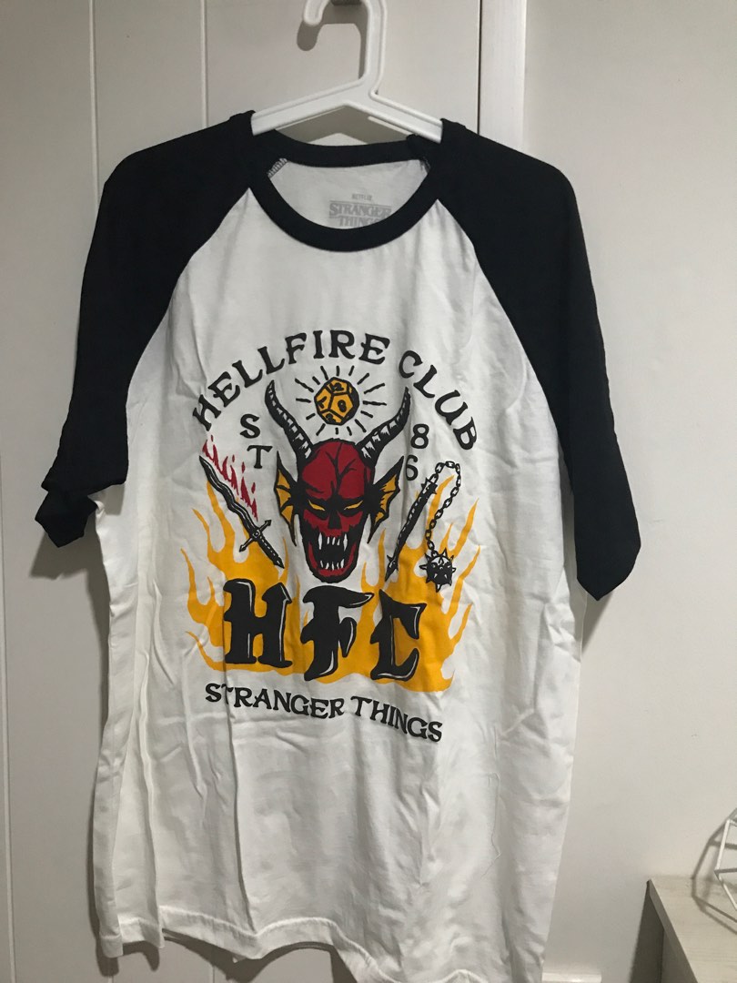 Kaos Stranger Things x Pull & Bear Hellfire Club Like a Neww on Carousell