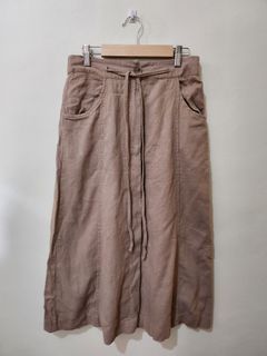 JAPANESE / KOREAN Linen Midi Skirt ( not Mango Zara Uniqlo H&M )
