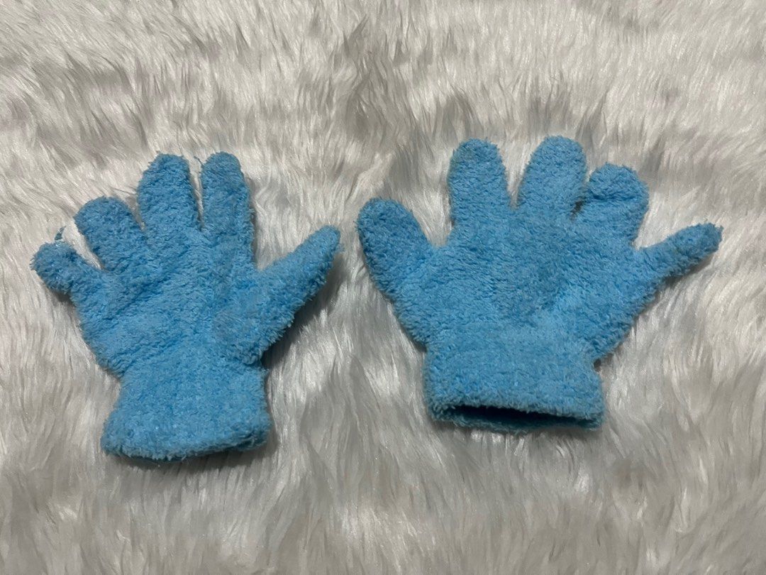 New Baby Boy/Girl Gloves In Skin & Blue Colour Woolen Stuff From 0 to 4 Years main image 1