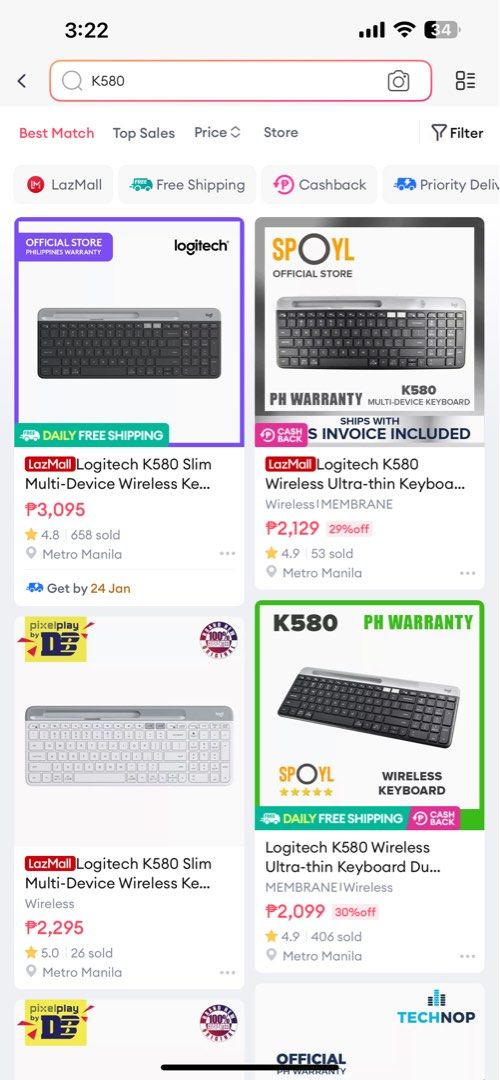 LOGITECH K580 WIRELESS, Computers & Tech, Parts & Accessories, Computer ...