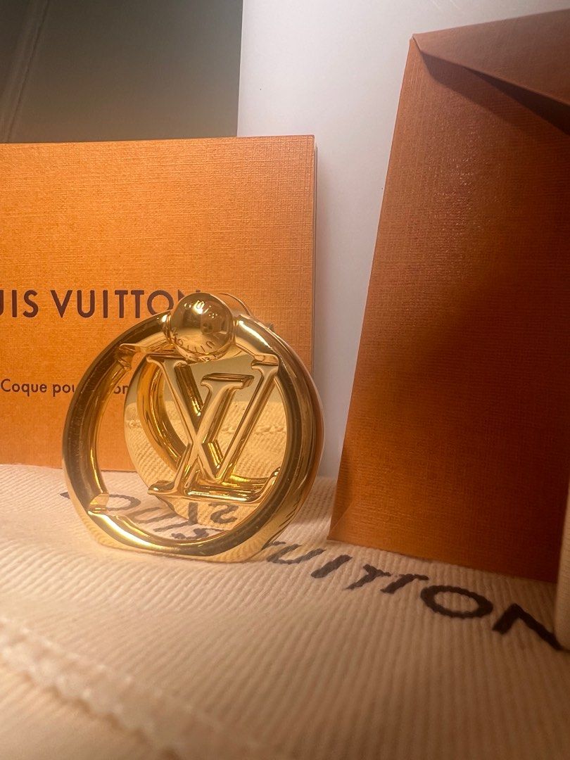 [Used] LOUIS VUITTON Phone Ring Louise Smartphone Ring Plated Gold M64290