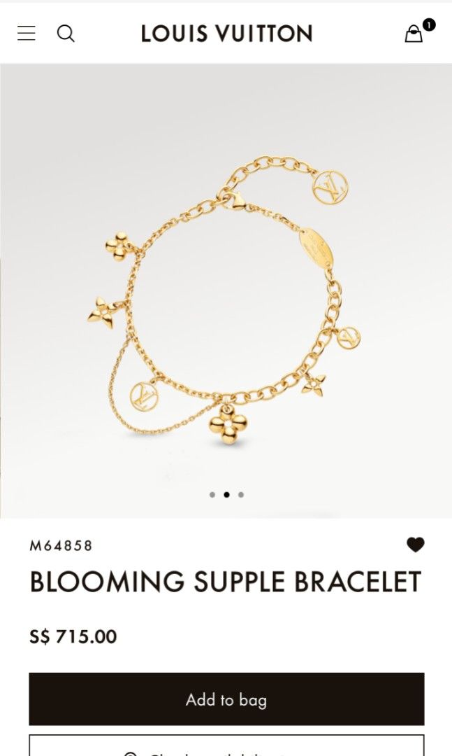 Louis Vuitton, Blooming supple bracelet. Marked Louis Vuitton Paris, Made  in Italy. - Bukowskis