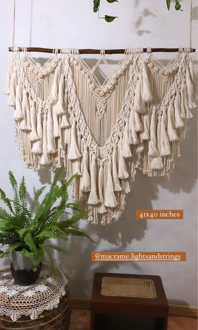 macrame wall hanging 41x40inches (Category: Wall Decor) located in Binan City. Submitted by relizas_modern_macrame (Listing ID 1210930952, Image 1). Description: .