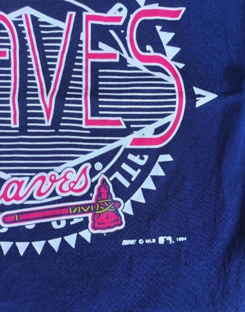 MLB Vintage Single Stitch All the Way (Category: Tshirts & Polo Shirts ) located in Davao. Submitted by troyoh (Listing ID 1210548412, Image 3). Description: MLB Atlanta Braves dated 1994 Single Stitch All the Way size L Money Dimes. Excellent Condition +SF.