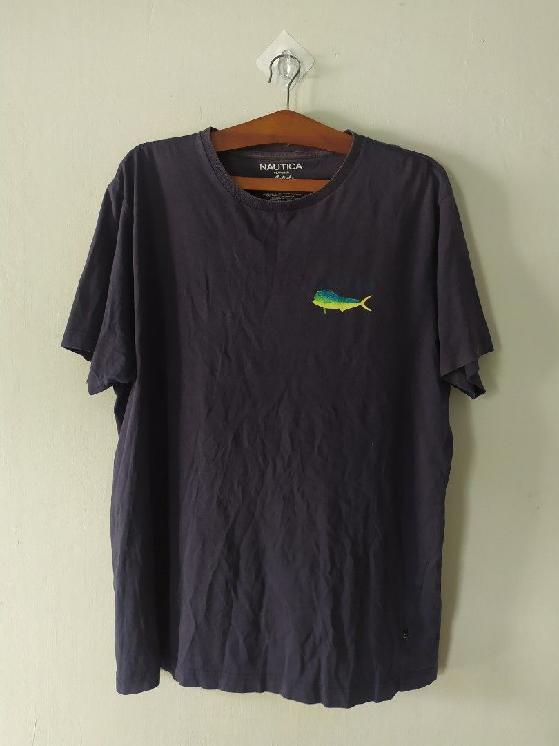 22 × 28} Nautica tshirt pancing laut ikan kumpau shimano, Men's