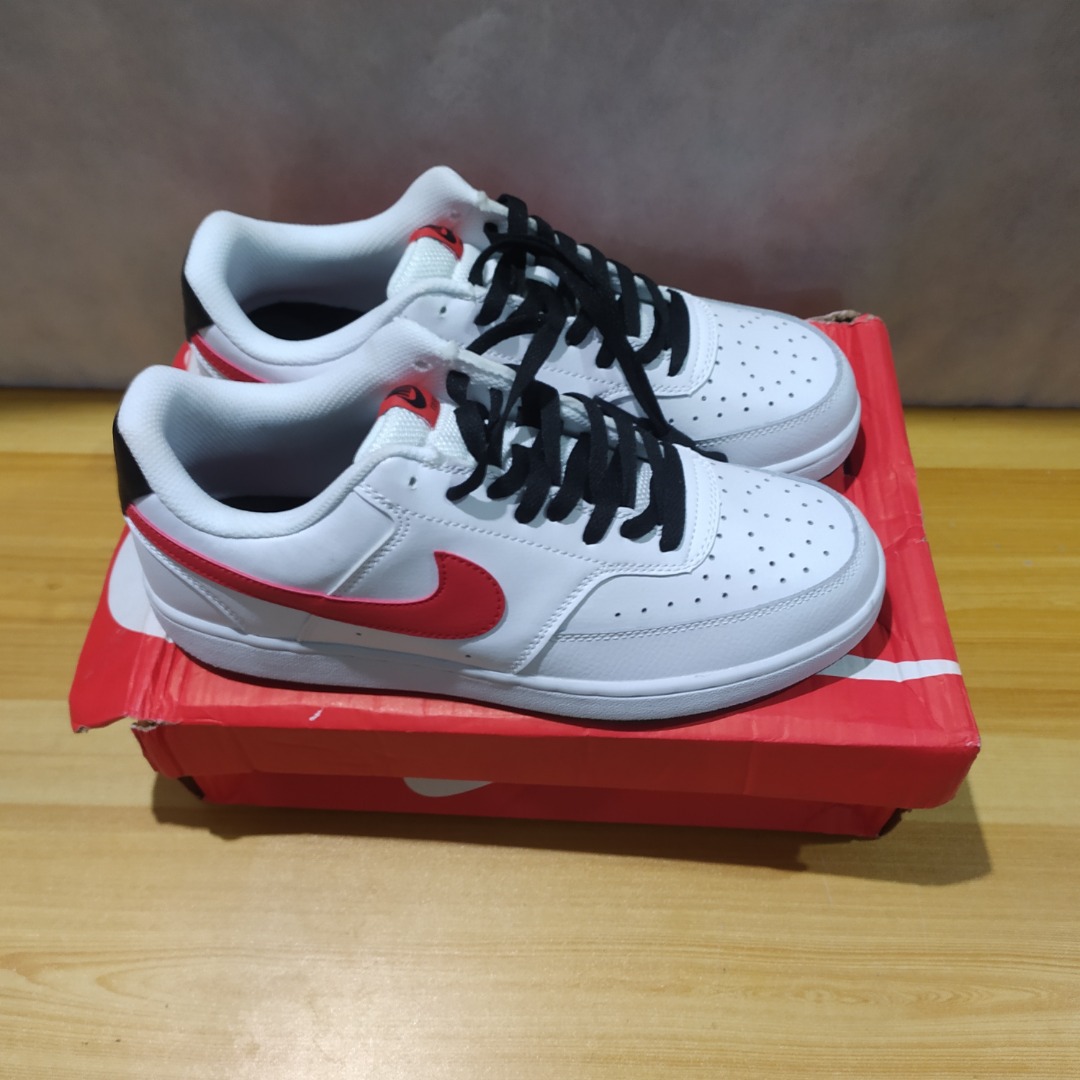 Nike Court Vision Low White/Red/Black Men s Fashion Footwear