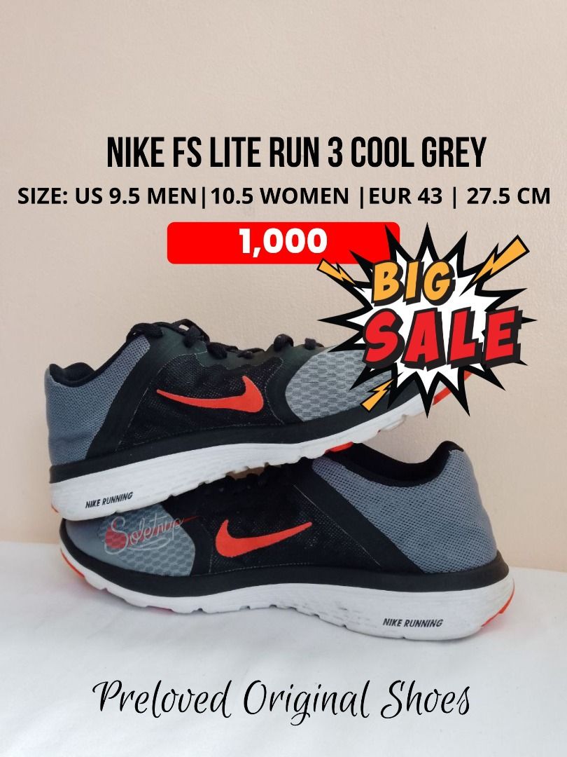 Nike Fs 3 Cool Grey 9.5 Men | 10.5 Women, Men's Fashion, Footwear, Sneakers on Carousell