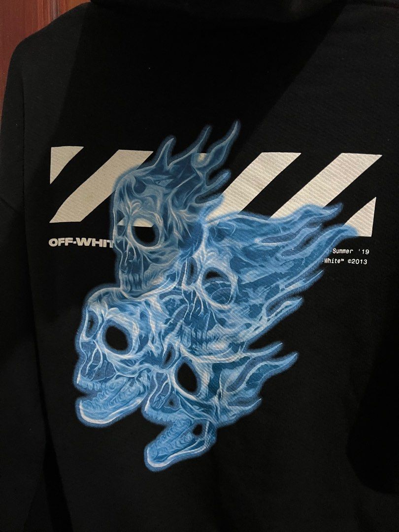 Off White Diagonal Skulls Black Hoodie