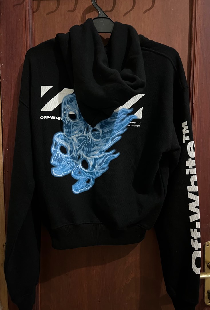 Off White Diagonal Skulls Black Hoodie