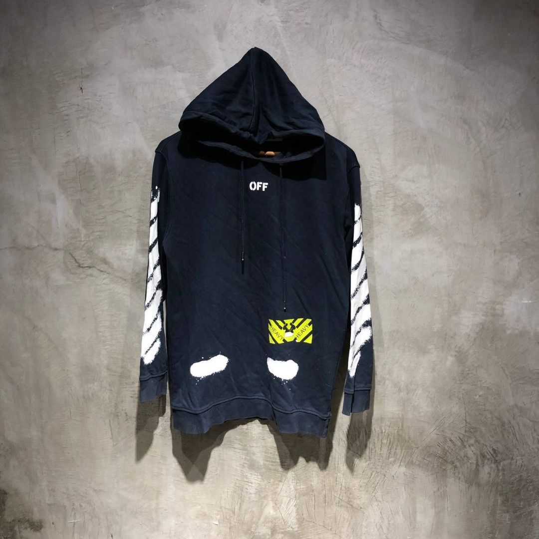 Off white diagonal spray hoodie top