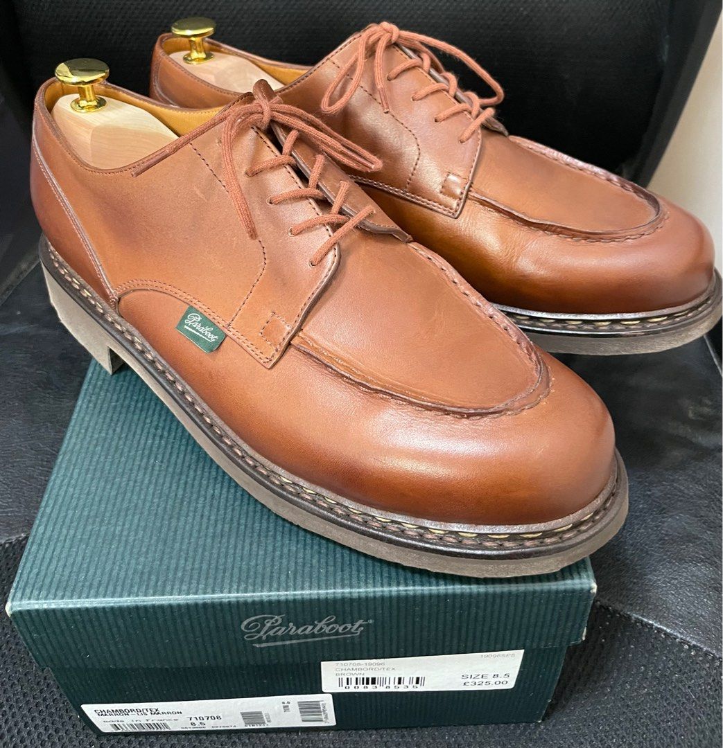 PARABOOT CHAMBORD MARRON BROWN UK8.5, 男裝, 鞋, 靴- Carousell