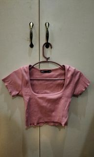 Pink Zara Cropped Top (Small)