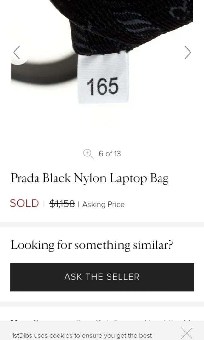 Prada Black Nylon Laptop Bag at 1stDibs