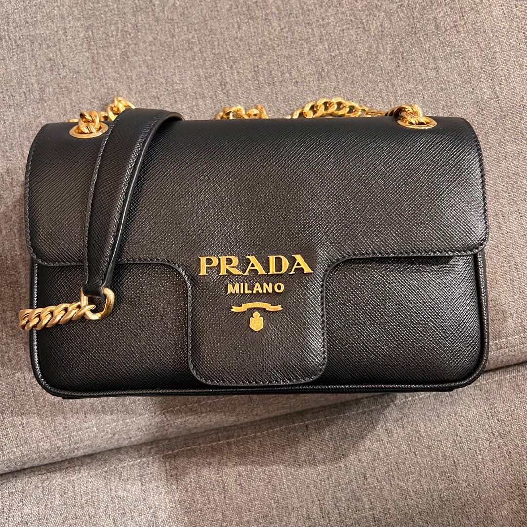 PRADA Saffiano Flap Shoulder Bag, Luxury, Bags & Wallets on Carousell