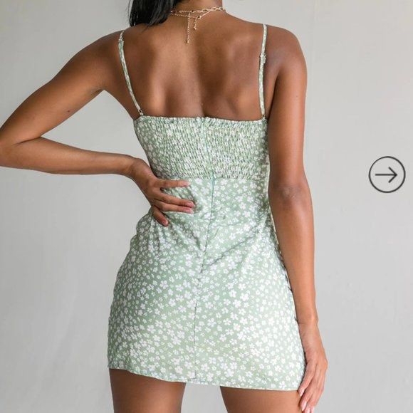 knee length dresses for ladies Treasure Mini Dress Sage