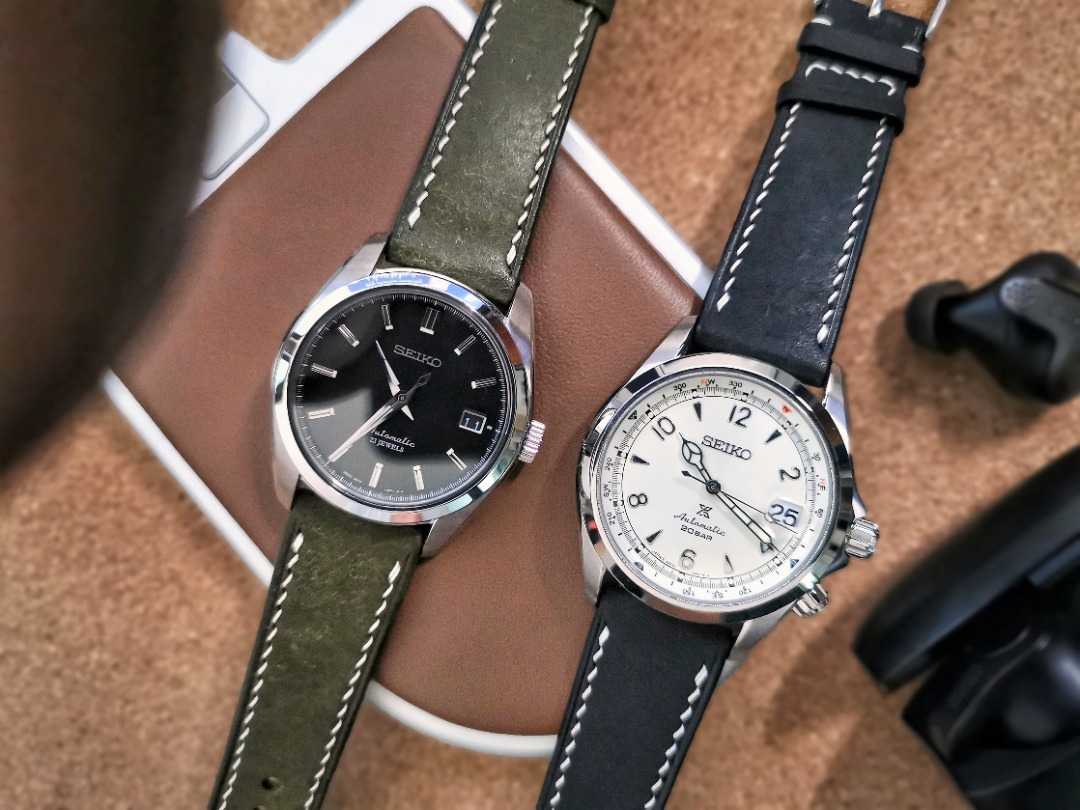 Pueblo Leather Quick Release Handcrafted Watch Strap on Seiko