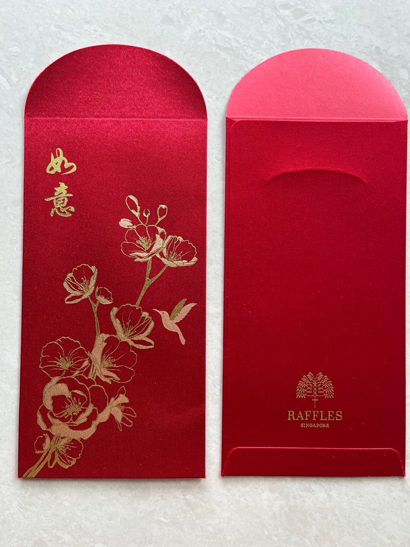 Raffles Hotel Red Packets Silk, Hobbies & Toys, Stationery & Craft ...