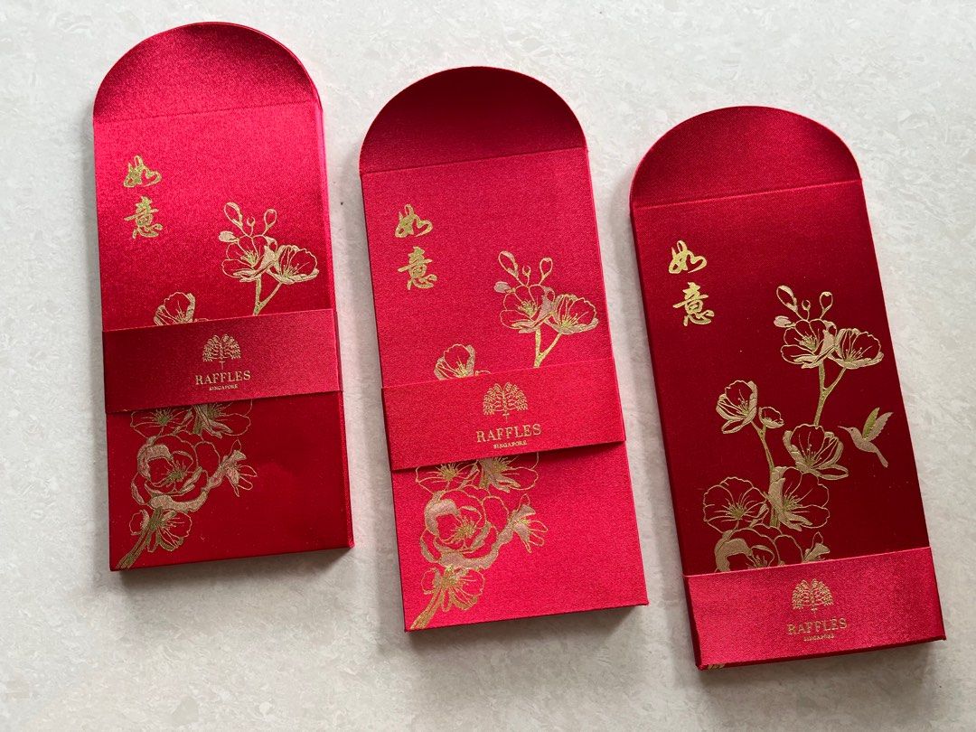 Raffles Hotel Red Packets Silk, Hobbies & Toys, Stationery & Craft ...