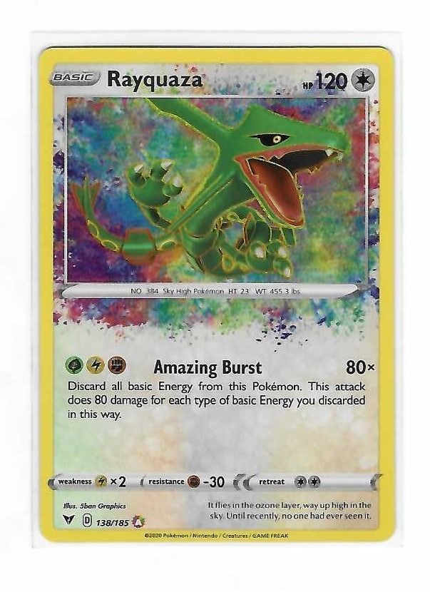 Rayquaza Amazing Rare - Pokemon TCG (Vivid Voltage), Hobbies & Toys, Toys &  Games on Carousell