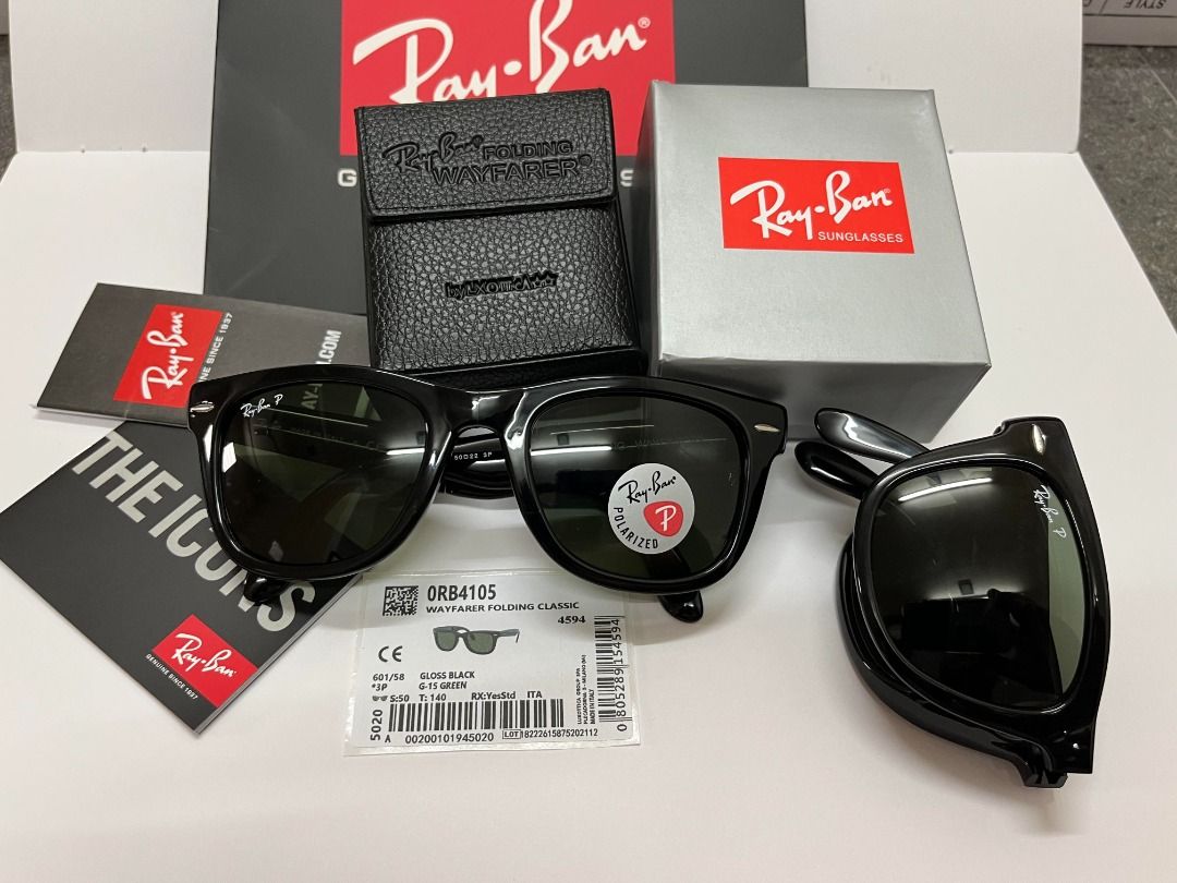 Ray ban discount foldable wayfarer polarized