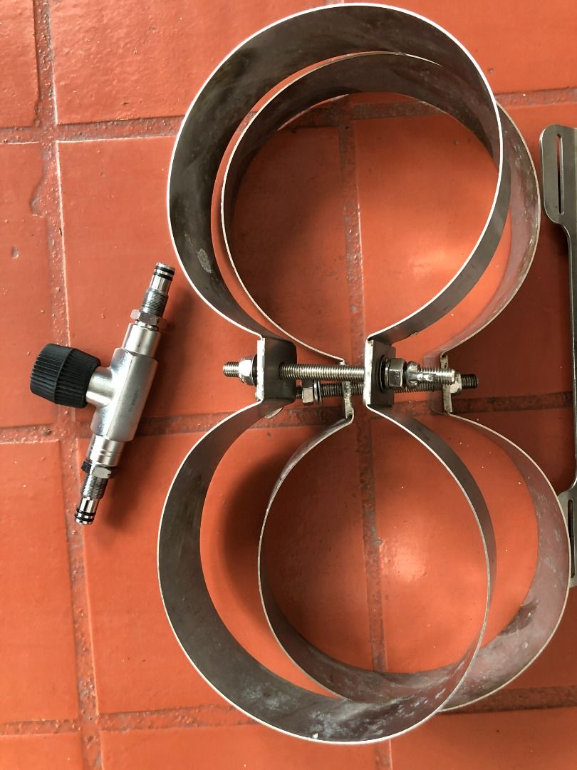 Scuba Twin Tank Set with Back Plate and Manifold, convertible to