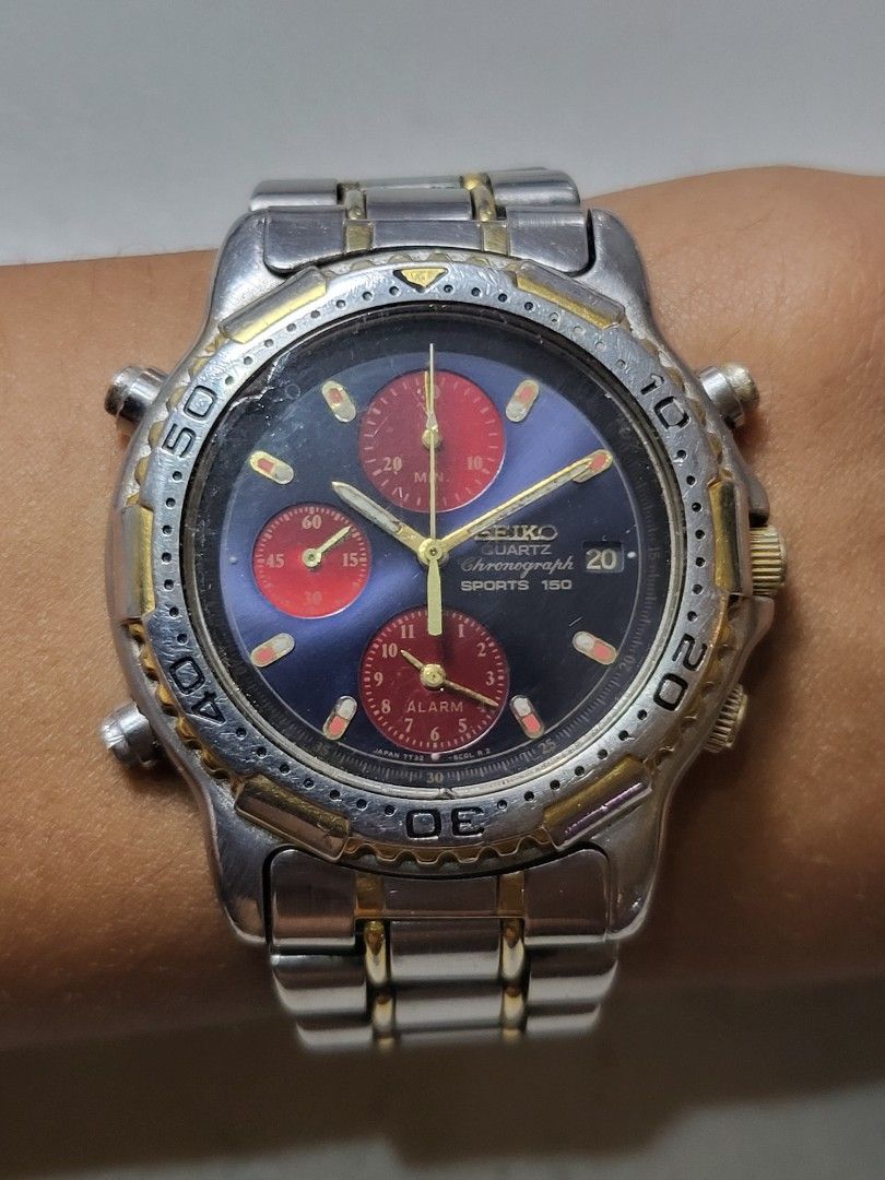 Seiko Sports 150 7T32-6B89 Chronograph Quartz, Men's Fashion, Watches &  Accessories, Watches on Carousell