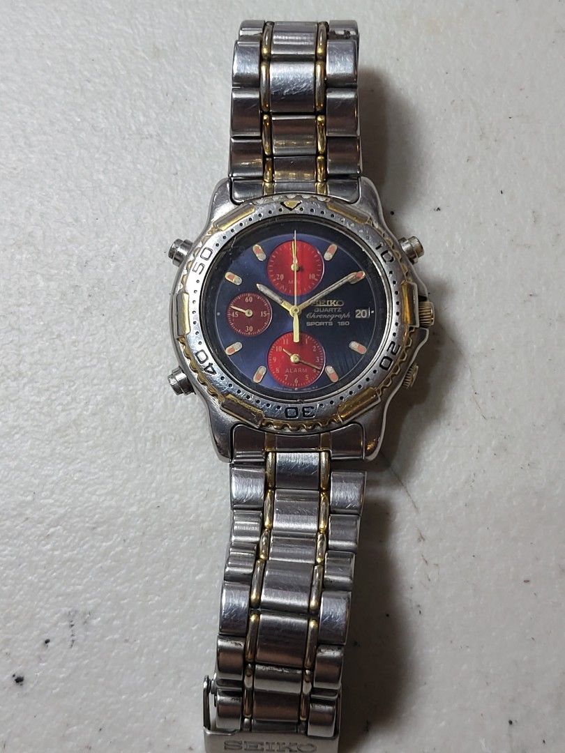 Seiko Sports 150 7T32-6B89 Chronograph Quartz, Men's Fashion, Watches &  Accessories, Watches on Carousell
