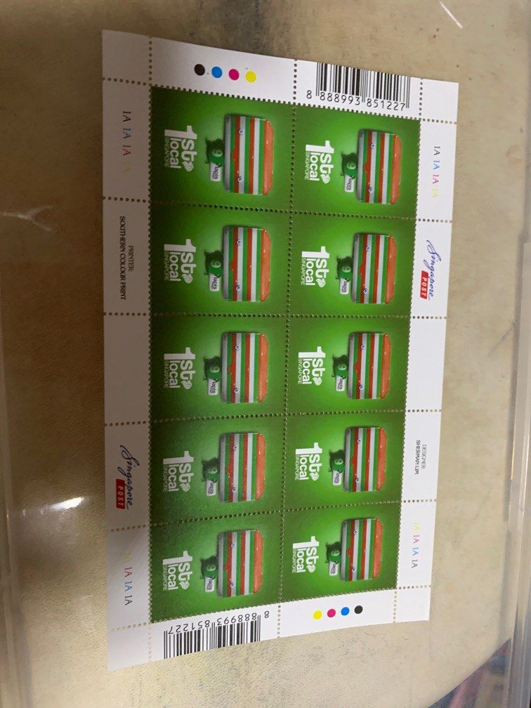 SingPost sheet of 1st local stamps kueh, Hobbies & Toys, Memorabilia & Collectibles, Stamps