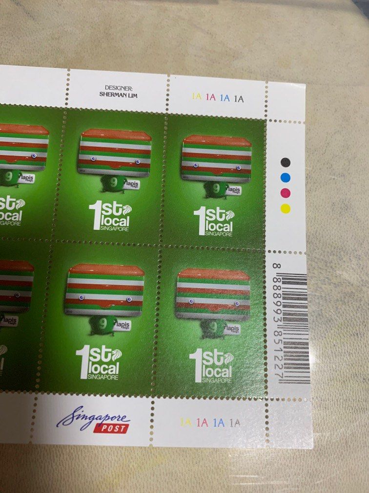 SingPost sheet of 1st local stamps kueh, Hobbies & Toys, Memorabilia