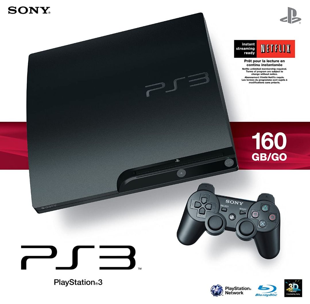 Sony Playstation 3 PS3 Slim Console Model CECH 3001A 160 GB US
