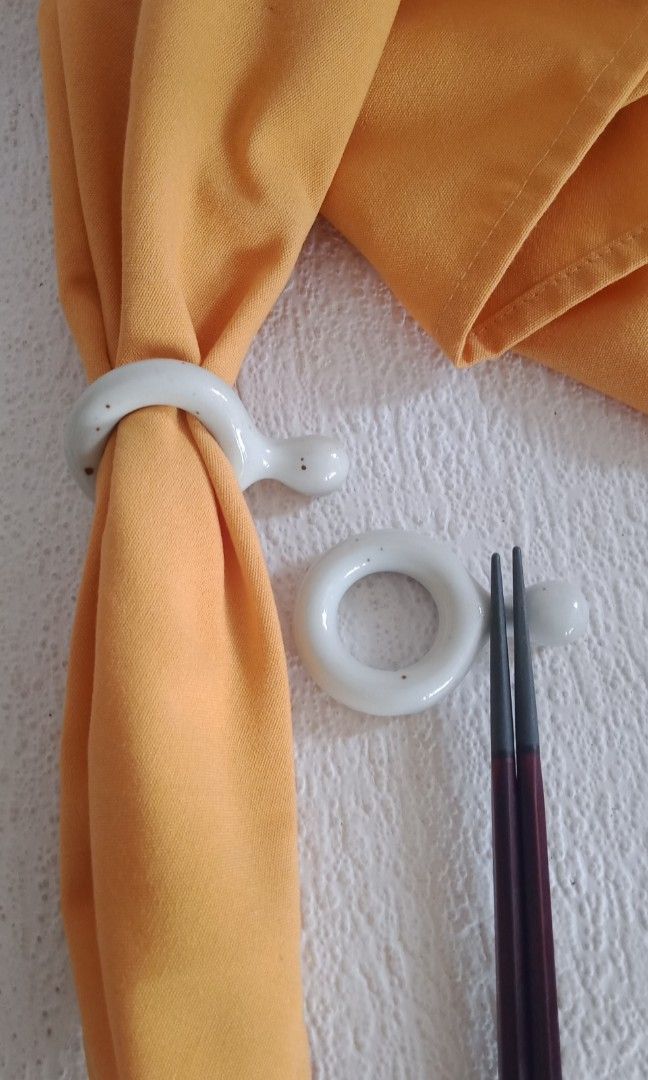 Stoneware napkin rings or chopsticks rests (Category: Other Kitchenware & Tableware) located in Davao. Submitted by eclectic1925 (Listing ID 1211050648, Image 1). Description: Php150 for 2.