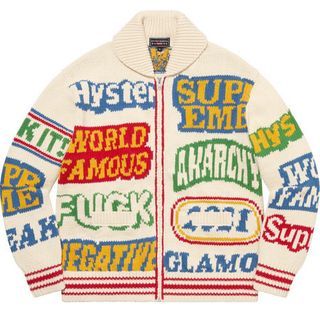 Supreme HYSTERIC GLAMOUR Logos Zip Up Sweater 拉鍊毛衣