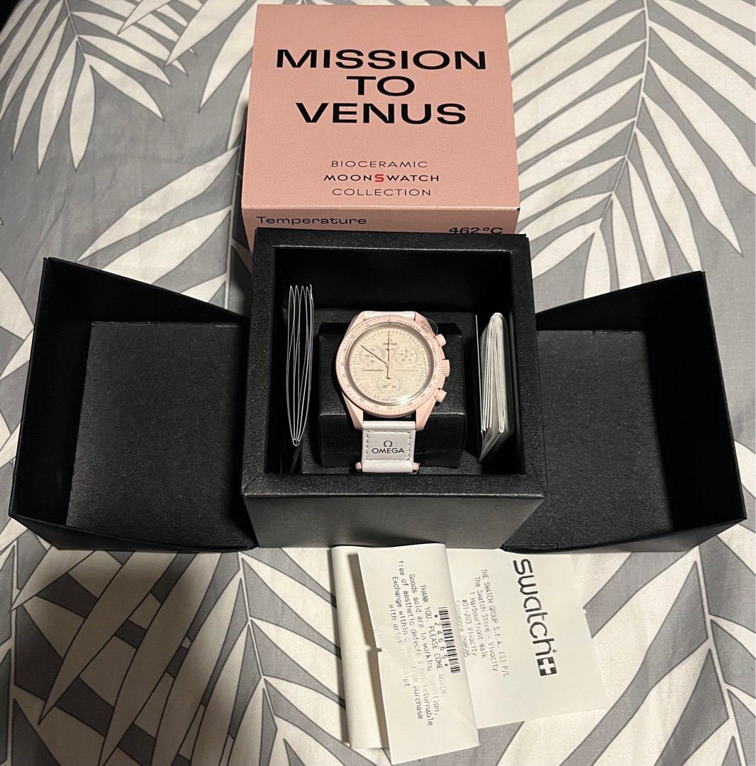 Cheapest Omega X Swatch Bioceramic Moonswatch Mission to Venus SO33P1OO ...