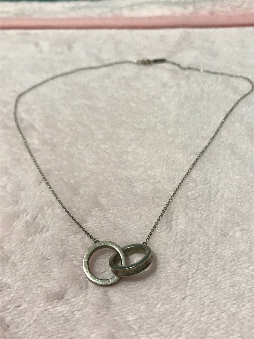 Tiffany and co double ring necklace Clearance