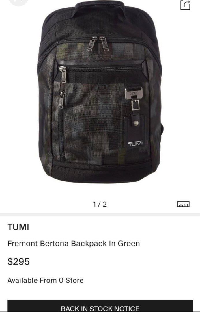 Tumi Back Pack Men s Fashion Bags Backpacks on Carousell