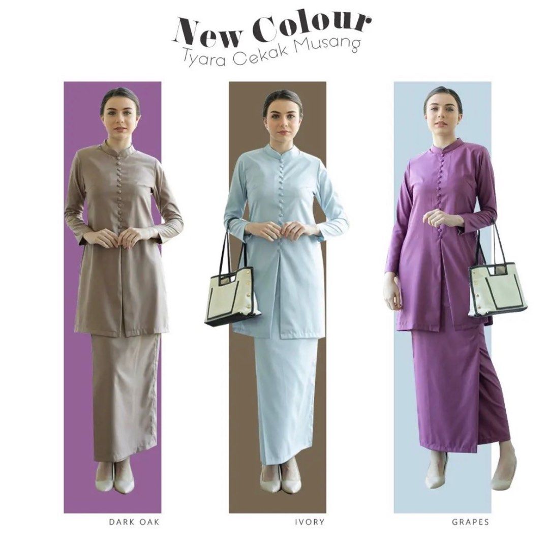 Tyara Cekak Musang by Kurung Factory, Women's Fashion, Muslimah Fashion ...