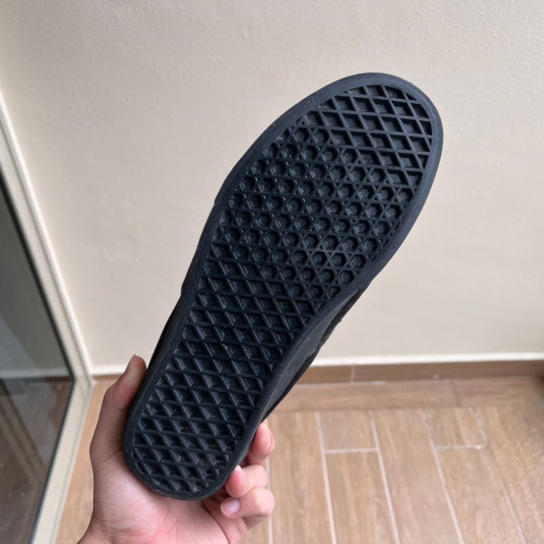All black vans non slip cheap