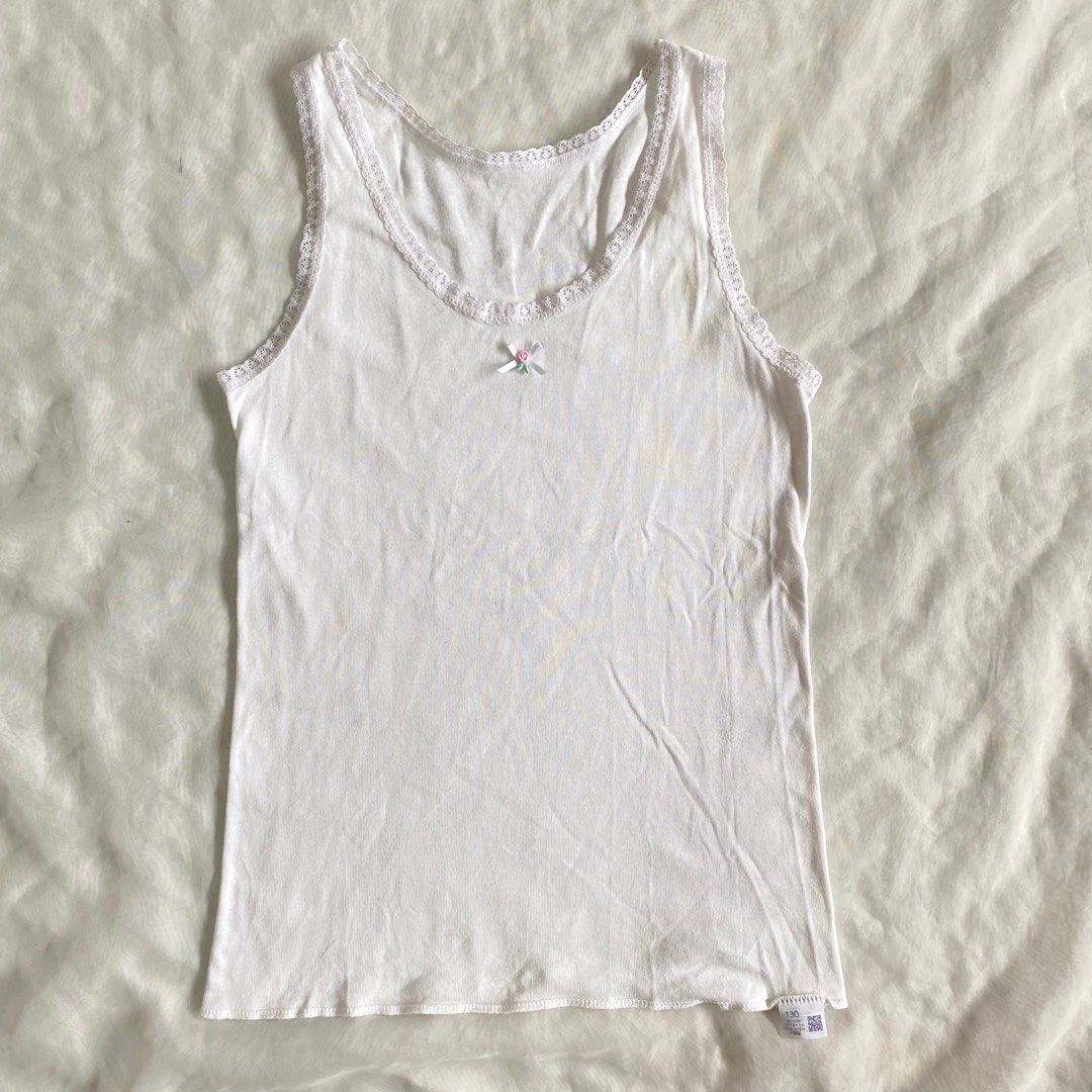 Rare Y2K Coquette Tan Lace Top