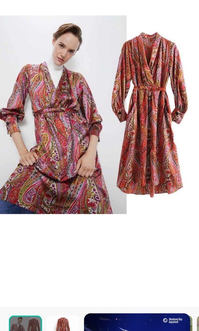 Zara red paisley dress Clearance