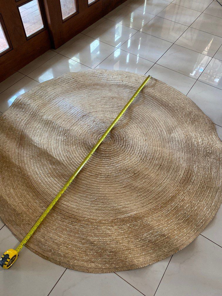 60 inch Round, Native Abaca Banig Floormat/Mat, Furniture & Home Living