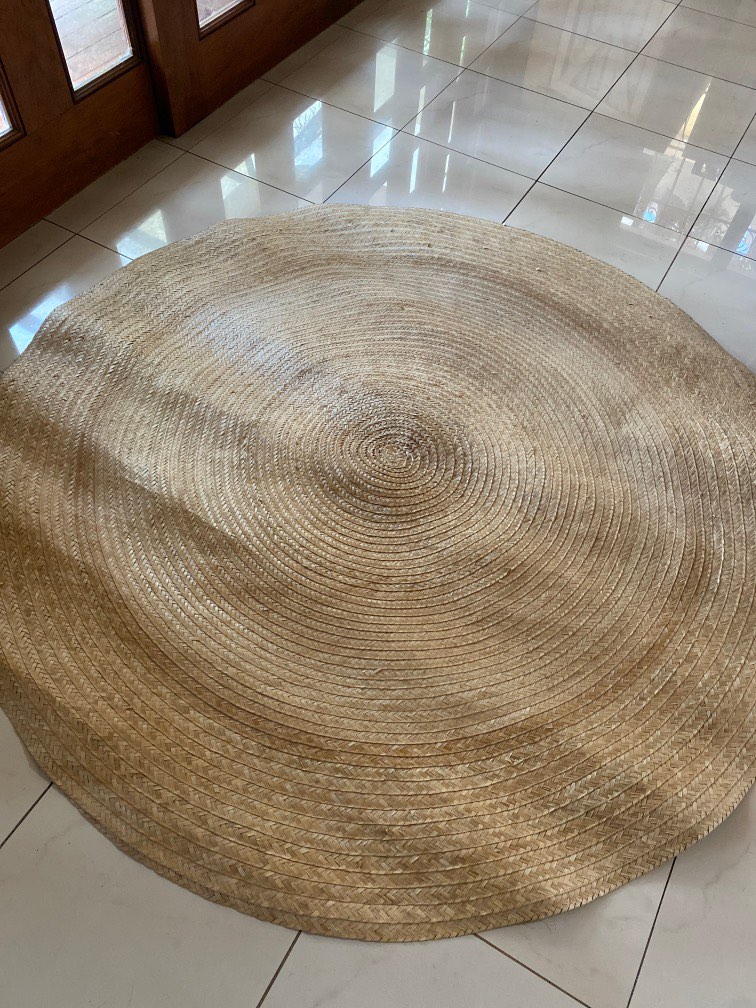 60 inch Round, Native Abaca Banig Floormat/Mat, Furniture & Home Living