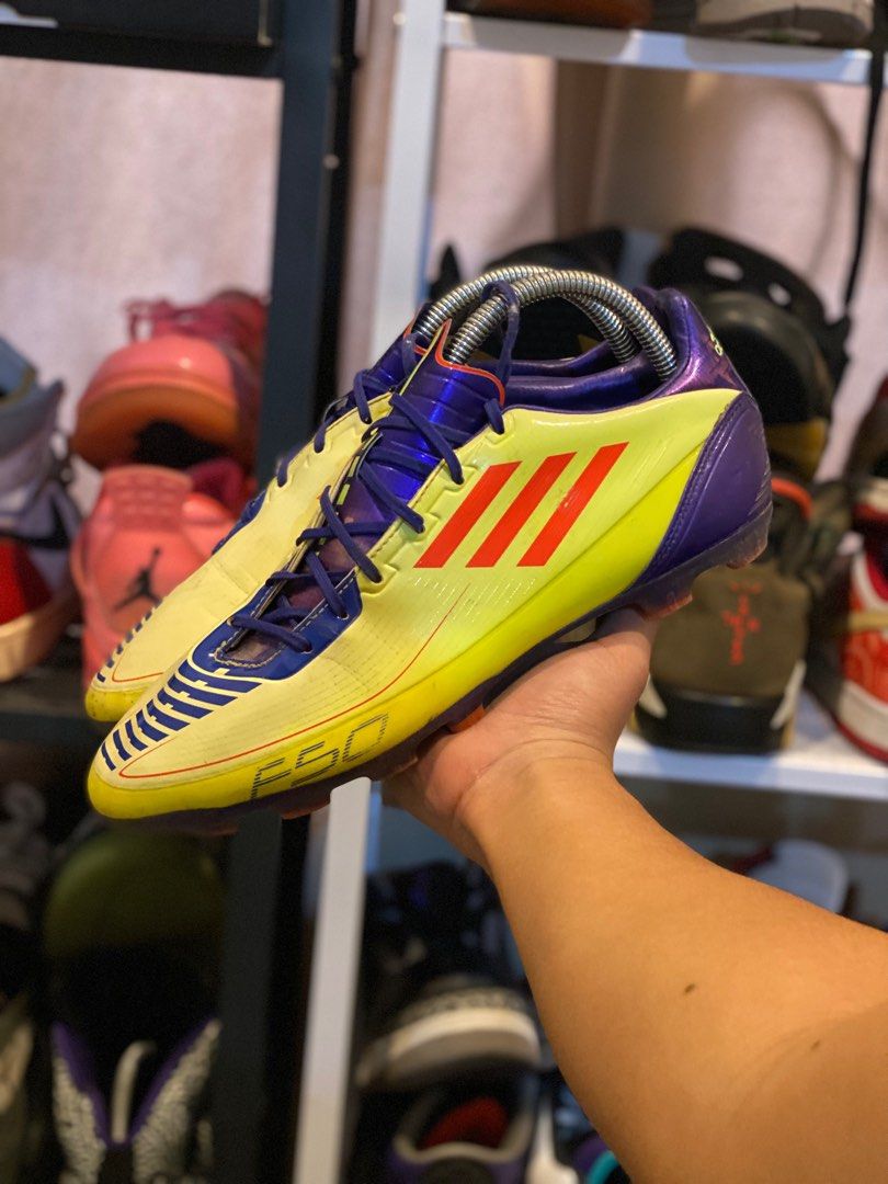 Adidas f50 yellow and purple hotsell