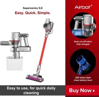 Airbot Supersonics 3.0 Cordless Vacuum Cleaner Handheld Stick Portable Vacuum Dust Mite Killer