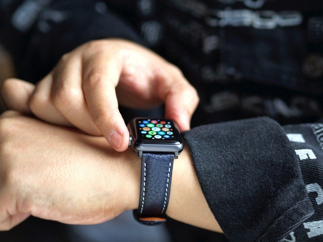 Premium Apple Watch Straps for SALE! (Category: Luxury Watches) located in Manila. Submitted by timebaubles (Listing ID 1211072829, Image 2). Description: Free Shipping Nationwide (2-7days via LBC/Ninja Van) Same day delivery within Metro Manila, Cavite and selected Laguna areas at ₱220 via Lalamove. Leather Straps ₱ 1850 - ₱2250 Quick Release Spring bar equipped Watch straps made with Genuine Cowhide Top-Grain Leather Hand stitched Satin Brushed