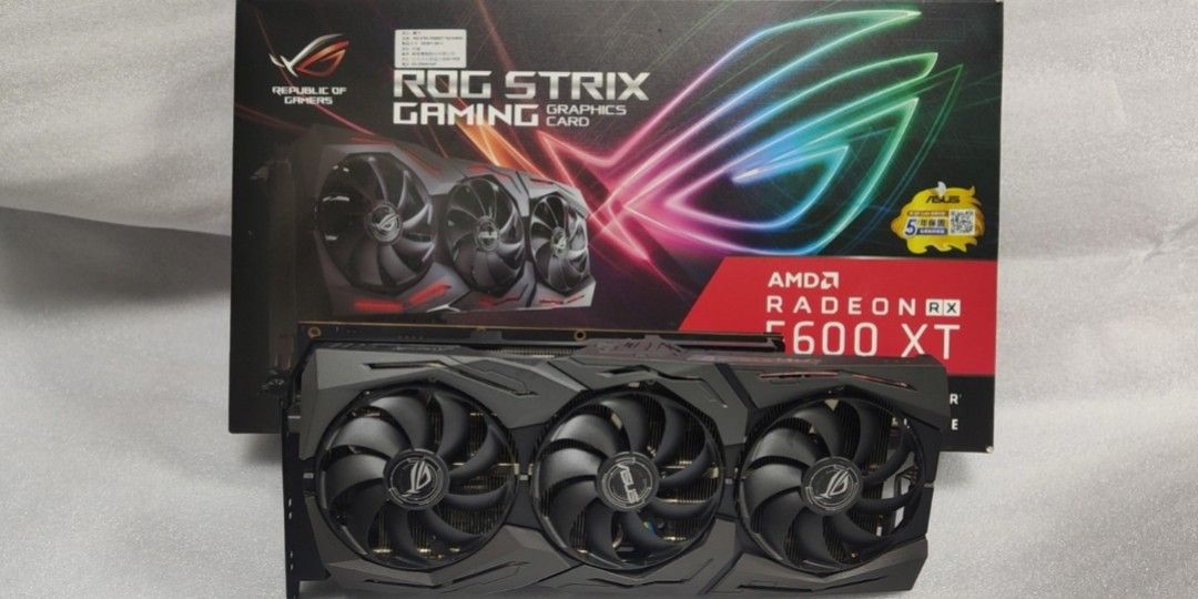 ASUS-ROG-STRIX-RX5600XT-T6G-GAMING 保固內顯示卡, 電腦及科技產品