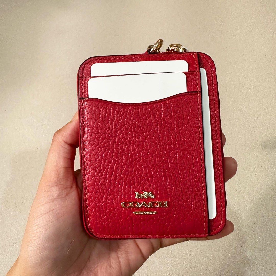 Authentic Coach Zip Card Case Wallet, Women's Fashion, Bags & Wallets, Wallets & Card holders on