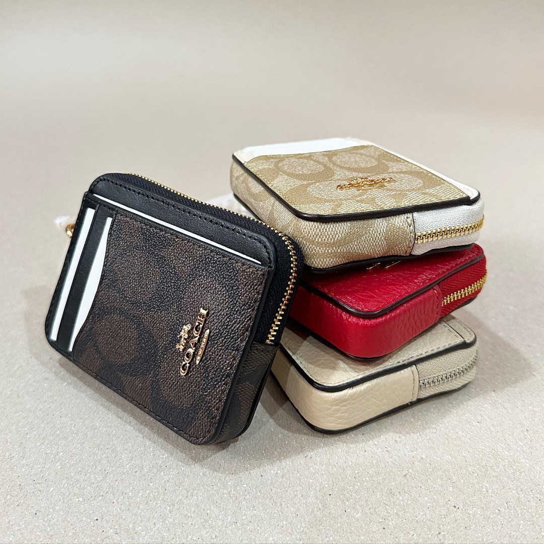 Authentic Coach Zip Card Case Wallet, Women